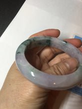 Load image into Gallery viewer, 55.9mm Certified 100% natural Type A light purple with sunny flying flowers jadeite jade bangle BL106-8719