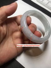 Load image into Gallery viewer, 50mm Type A 100% Natural light green/purple oval Jadeite Jade bangle BM70