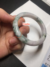 Load image into Gallery viewer, 53.5mm Certified type A 100% Natural sunny green/purple/yellow(Fu LU SHOU) Jadeite bangle BN42-5128