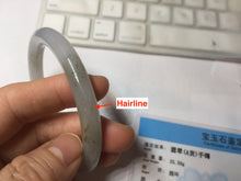 Load image into Gallery viewer, 57.8mm certified Type A 100% Natural light purple brown with red brown floating flowers round cut Jadeite Jade bangle J135-4082