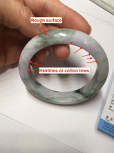 Load image into Gallery viewer, 57.7mm certified 100% natural Type A light green yellow purple(FU LOU SHOU) chubby jadeite jade bangle PA191-4761
