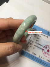 Load image into Gallery viewer, 51.5mm certified Type A 100% Natural sunny green purple oval Jadeite Jade bangle BS29-4436