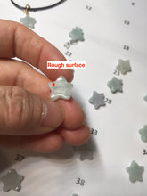Load image into Gallery viewer, Type A 100% Natural light green/white jadeite Jade star Pendant necklace group F135 Add on item