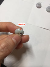 Load image into Gallery viewer, 12.5mm Type A 100% Natural sunny green white purple Jadeite Safety Guardian Button donuts pendant PH60 Add on item