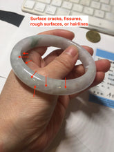 Load image into Gallery viewer, 58.7mm Certified Type A 100% Natural icy watery green/purple chubby Jadeite Jade bangle BP222-9540