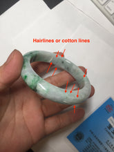 Load image into Gallery viewer, 54.6mm certified Type A 100% Natural sunny green white purple Jadeite Jade bangle BQ46-4148