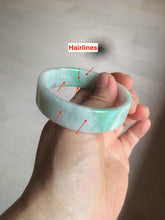 Load image into Gallery viewer, 52.5mm Certified type A 100% Natural sunny green/purple/white square Jadeite Jade bangle AX45-4714