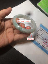 Load image into Gallery viewer, 57mm Certified 100% natural Type A light green/white jadeite jade bangle BH48-6419