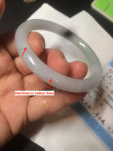 Load image into Gallery viewer, 55.5mm certified Type A 100% Natural light green/purple round cut Jadeite Jade bangle BK67-9881
