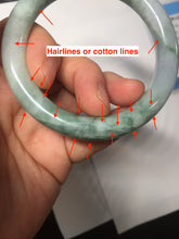 Load image into Gallery viewer, 52.5mm Certified Type A 100% Natural green purple round cut jadeite Jade bangle PJ37-0284