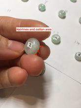 Load image into Gallery viewer, 10-12.8mm Type A 100% Natural light green sunny green white Jadeite Safety Guardian Button donuts pendant PH62 Add on item