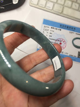 Load image into Gallery viewer, 61mm Certified Type A 100% Natural dark green/blue/gray/black Guatemala Jadeite bangle AZ144-6426