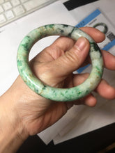 Load image into Gallery viewer, 58mm Certified Type A 100% Natural Sunny Green Brown with Green Floating Flowers round cut Jadeite Jade Bangle PC211-6216 58/11.3/10.6mm