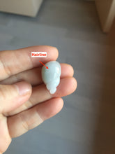 Load image into Gallery viewer, Type A 100% Natural green white purple 3D Jadeite conch pendant PD188