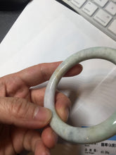 Load image into Gallery viewer, 54.5mm Certified Type A 100% Natural light green purple yellow round cut Jadeite Jade bangle GL48-8-4051