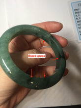 Load image into Gallery viewer, 56.5mm Certified Type A 100% Natural Woodland Green Jadeite Bangle AZ184-0432