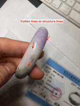 Load image into Gallery viewer, 50mm certified 100% natural Type A brown green/purple oval jadeite jade bangle PB161-1095