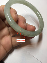 Load image into Gallery viewer, 58.6mm Certified Type A 100% Natural light green/brown round cut Jadeite Jade bangle AR108-4511