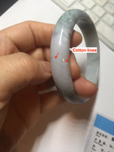 Load image into Gallery viewer, 58.5mm certified 100% natural Type A light green/purple white Snowy Pine Forest jadeite jade bangle PC199-3043