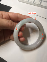 Load image into Gallery viewer, 54.5mm Certified Type A 100% Natural green white blue green brown purple Jadeite Jade bangle H158-7060