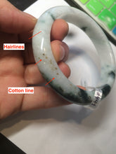 Load image into Gallery viewer, 58mm Certified Type A 100% Natural light green/white Jadeite Jade bangle S53-0441