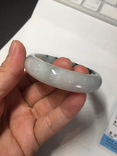 Load image into Gallery viewer, 51.5mm certified Type A 100% Natural icy watery light green sunny green purple oval Jadeite Jade bangle BQ63-5672