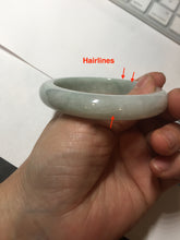 Load image into Gallery viewer, 56mm Certified Type A 100% Natural light green white jadeite Jade bangle GL48-12-4006