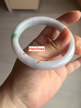 Load image into Gallery viewer, 56.5mm certified Type A 100% Natural purple white green Jadeite Jade bangle AJ80-1266