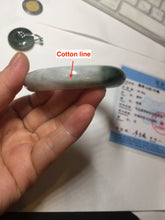 Load image into Gallery viewer, 54.6mm certified 100% natural oily dark green purple jadeite jade bangle pendnat set PA114-9119