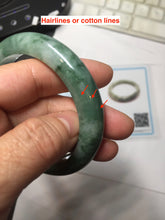 Load image into Gallery viewer, 56.5mm Certified Type A 100% Natural Woodland Green Jadeite Bangle PH230-0263