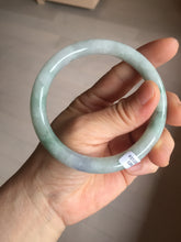 Load image into Gallery viewer, 卖了 59.8mm Certified Type A 100% Natural white/purple/green round cut jadeite Jade bangle PE124-0289
