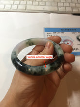 Load image into Gallery viewer, 56.2mm certified 100% natural type A dark green/purple/white jadeite jade bangle PF18-3423