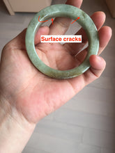 Load image into Gallery viewer, 55mm certified type A 100% Natural light green/gray/brown square style Jadeite Jade bangle BS1-1502