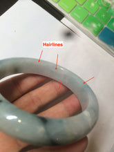 Load image into Gallery viewer, 58mm Certified Type A 100% Natural green/white Jadeite Jade bangle AX79-4354