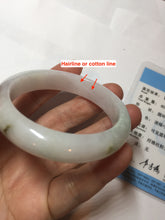 Load image into Gallery viewer, 50.5mm certified 100% natural Type A light green/purple/white jadeite jade bangle AA115-1047