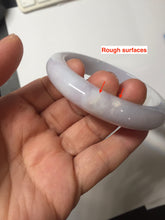 Load image into Gallery viewer, 56mm certified 100% Natural type A light purple white Jadeite Jade bangle PH192-8254