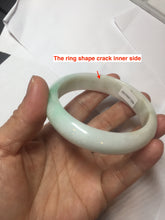 Load image into Gallery viewer, 56mm Certified Type A 100% Natural sunny green/white(白底青) Jadeite Jade bangle G71-1309