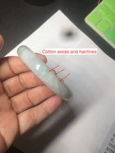 Load image into Gallery viewer, 57mm Certified 100% natural Type A light green/white jadeite jade bangle BH49-0023
