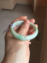 Load image into Gallery viewer, 50.5mm certified 100% natural type A sunny green brown oval jadeite bangle PH169-5802