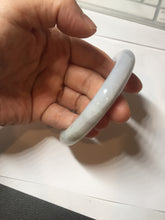 Load image into Gallery viewer, 56.2mm certified 100% natural light green/white/purple chubby round cut jadeite jade bangle BS37-(5563)