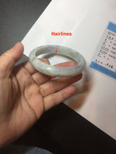 Load image into Gallery viewer, 58.5mm Certified Type A 100% Natural white/light purple/green Jadeite Jade bangle BF121-1927