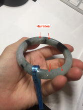 Load image into Gallery viewer, 53mm certified 100% natural Type A icy watery dark green brown jadeite jade bangle AH102-4492