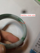 Load image into Gallery viewer, 56.5mm certificated Type A 100% Natural sunny green/dark green/white Jadeite Jade bangle Z132-2355
