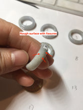 Load image into Gallery viewer, Size 6 1/2 100% natural type A light purple white jadeite band ring group AA110