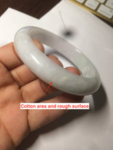 Load image into Gallery viewer, 57mm certified Type A 100% Natural sunny green/white Jadeite Jade bangle AC72-1479
