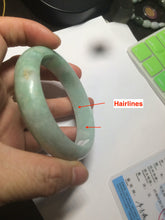 Load image into Gallery viewer, 55.7mm 100% natural Type A sunny green/brown/white jadeite jade bangle AX46-2830