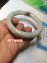 Load image into Gallery viewer, 56.8mm certified 100% natural type A light green/purple/yellow round cut jadeite jade bangle D121-8931