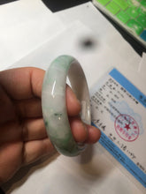 Load image into Gallery viewer, 51.5mm Certified Type A 100% Natural sunny green oval Jadeite Jade bangle AZ131-4139