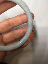 Load image into Gallery viewer, 62mm certified Type A 100% Natural white gray light purple green round cut Jadeite Jade bangle PE92-3225