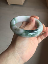 Load image into Gallery viewer, 58mm Certified 100% natural Type A green/purple chubby jadeite jade bangle PB98-8975